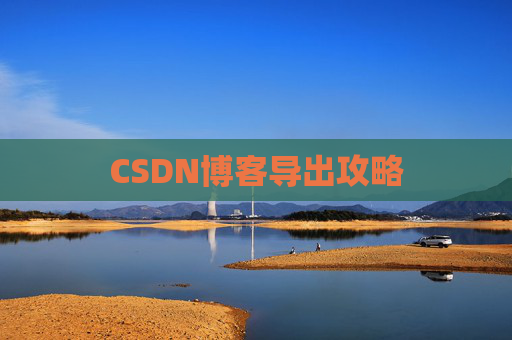 CSDN博客导出攻略